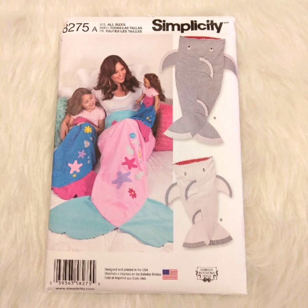 Simplicity 8275 Novelty Blankets for adult, child, & American Girl Doll,…